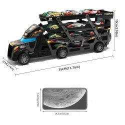 Children's Simulation Special Police Toy Car, Retractable, Folding, Ejection, Deformation, Send Eight Small Cars, Halloween And Christmas Gift For Boys And Girls
