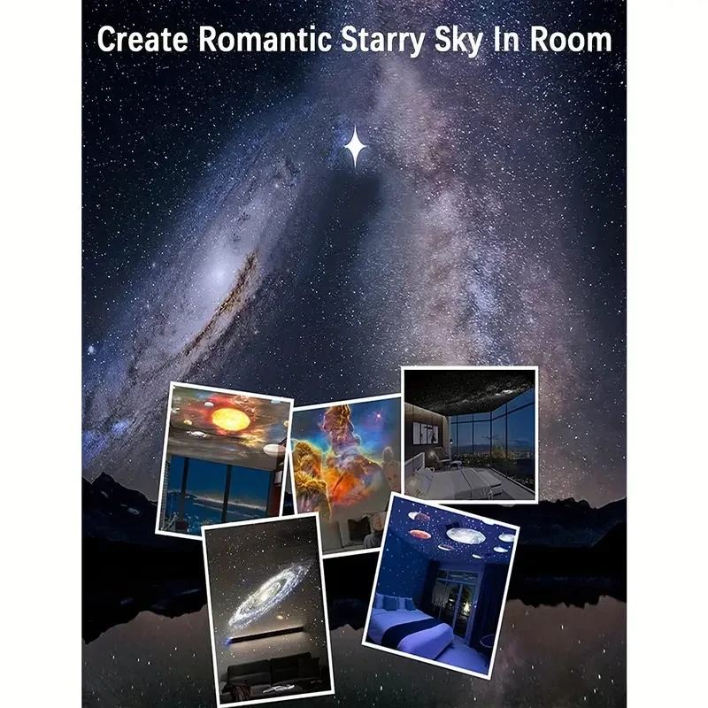 13-in-1 Galaxy Star Projector - 360° Rotating Nebula Lamp