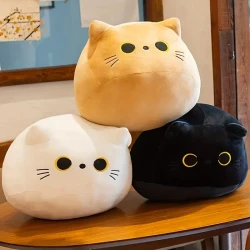 Vintage Animal Theme Plush Cat Pillow