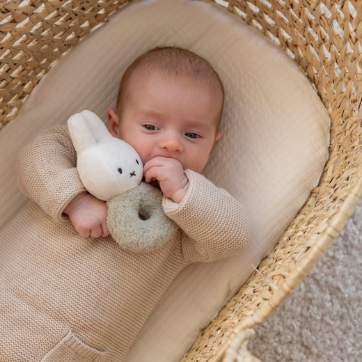 Miffy Fluffy Ring Rattle Green