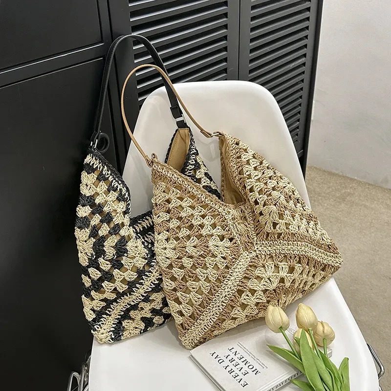 Women's Fashion Handmade Straw Woven Shoulder Bag