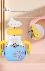 Music Early Education Cross-border Early Education Baby Educational Toys Baby Silicone Nursing Bottle Rattle
