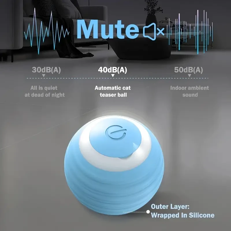Fun Playmate Interactive Cat Toy - Automatic Rolling Magic Ball