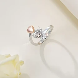Animal Open Heart Ring Girl Christmas Gift