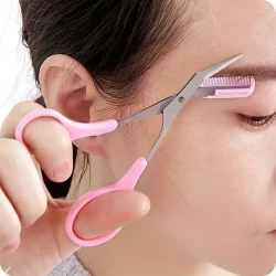 Eyebrow Trimmer Scissor With Comb Lady