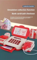 Kids Supermarket Cash Register Toy with Scanner and POS Machine – Educational Role Play Set for Children Ages 3-6 Years – Pretend Play Shopping Checkout with Weighing Scale, Sound & Light Effects