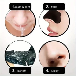 10pcs Activated Charcoal Nose Strips - Deep Cleansing & Blackhead Removal
