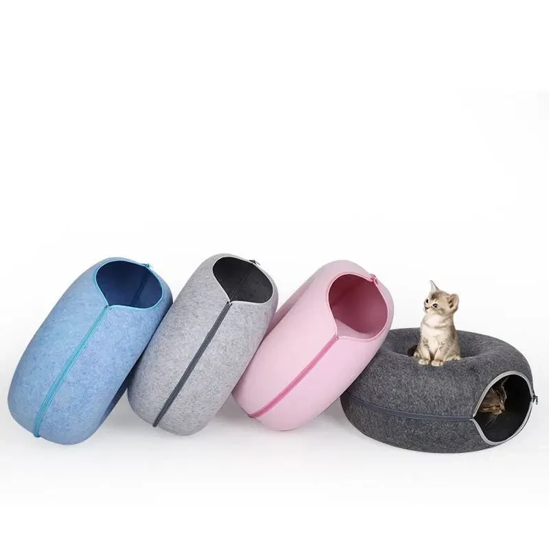 Cozy Donut Cuddler Bed - Soft, Fluffy, Faux