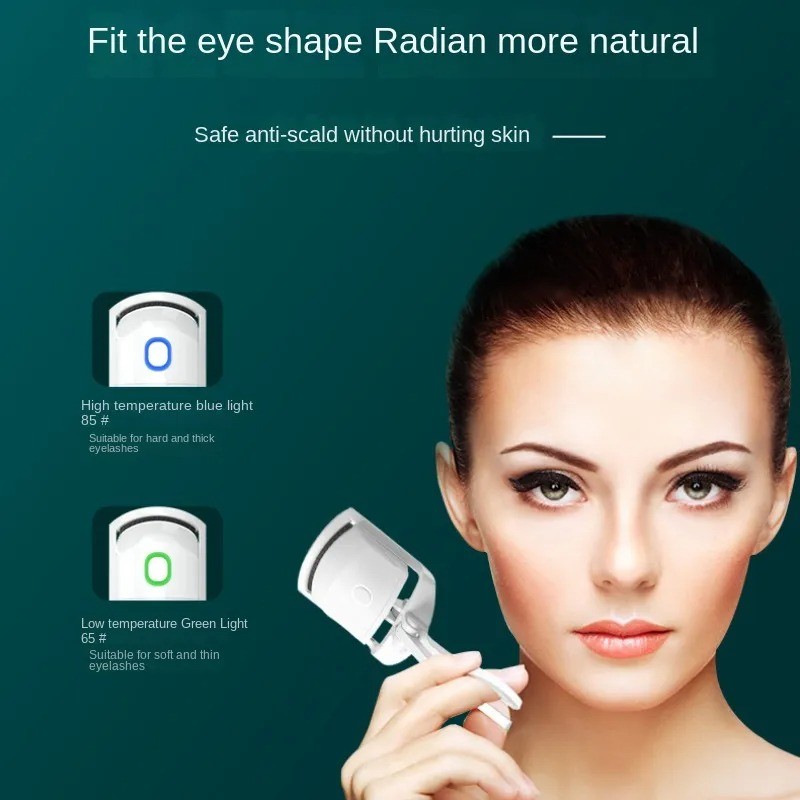 Portable Electric Heated Eyelash Curler - Long Lasting Curls