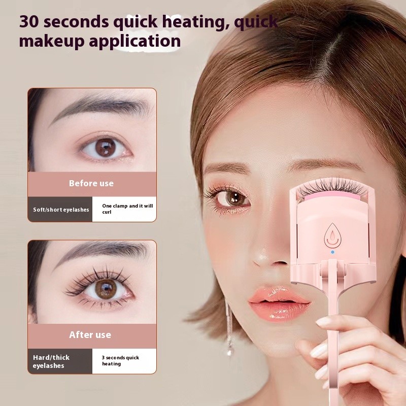 Portable Electric Heated Eyelash Curler - Long Lasting Curls