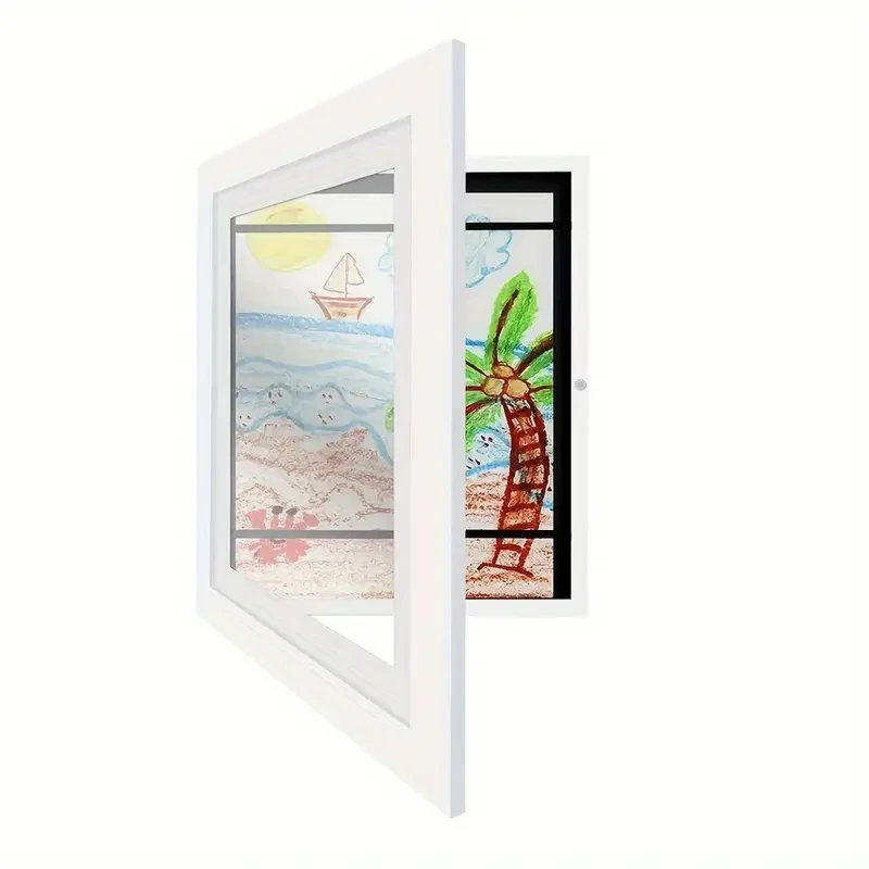 1pc Art Photo Frame - Magnetic Front Open, Easily Changeable Display