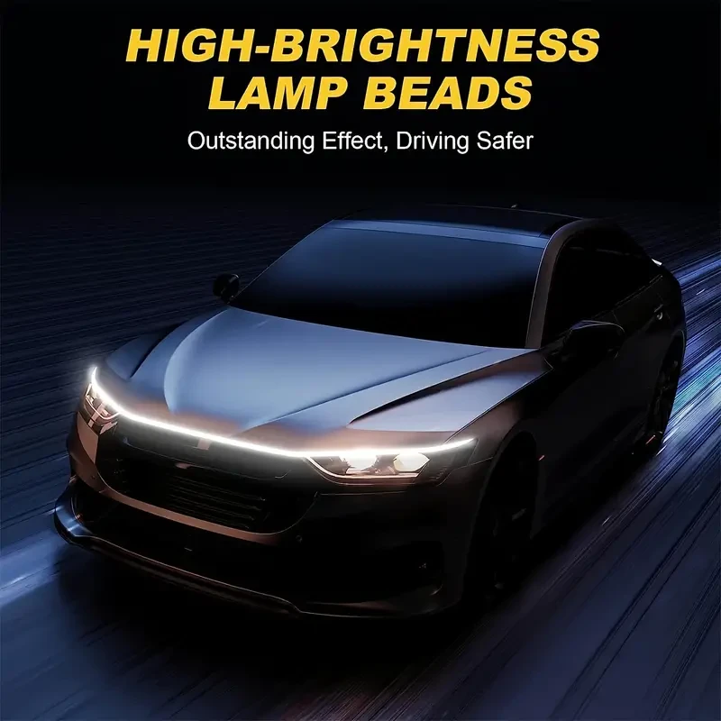 LED Light Strips for Trucks - Hood Grille Ambient Lights with Scanning Function