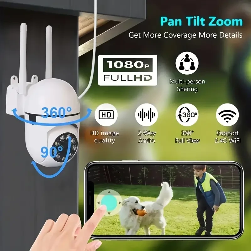 Anyazhineng HD Night Vision Security Camera - 360° Wireless WiFi Smart Surveillance