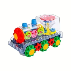 Magical Transparent Train Toy with Lights, Music & 360° Movement - Ideal Christmas Gift for Youngsters Ages 3-6 (Batteries Not Included) by MAYAPHILOS