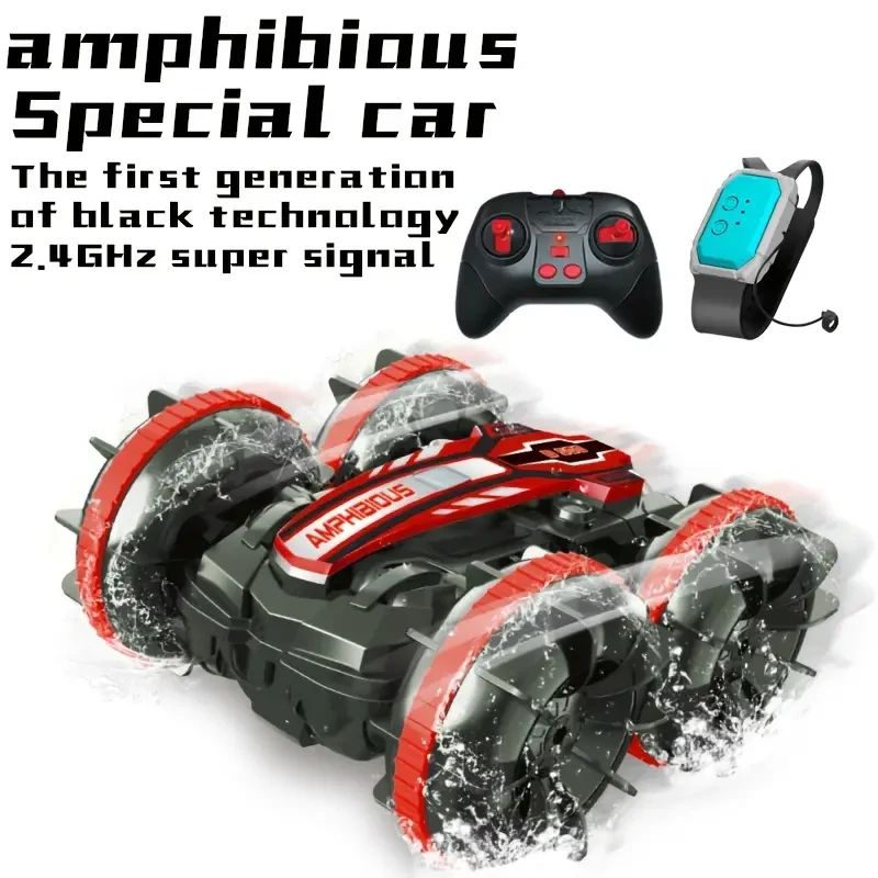 Amphibious 4WD Stunt RC Car - 360° Rotation, Gesture Control, All-Terrain