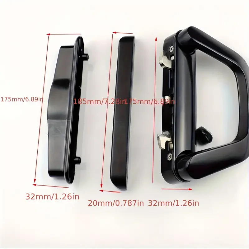Glass Patio Sliding Door Lock Handle Set - Security Hardware with Key
