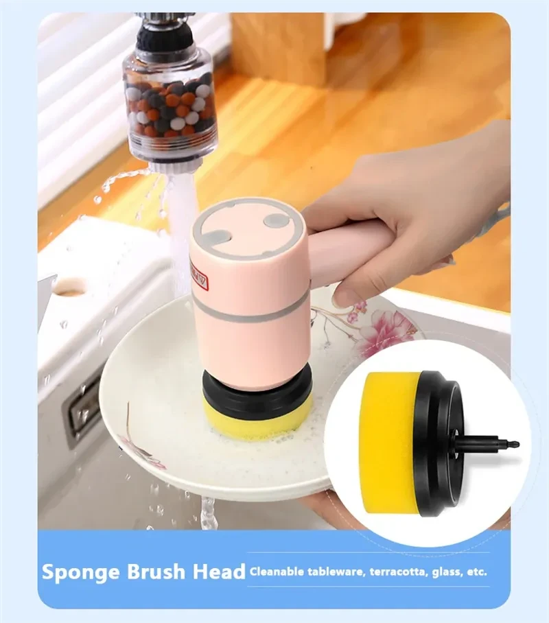 Electric Cleaning Brush Dishwashing Automatic