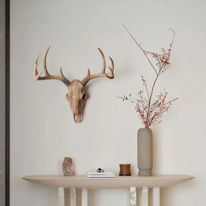 1pcs Exquisite Vintage Resin Ram Head Wall Decor