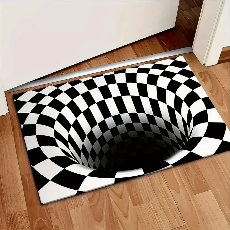 Vibrant 3D Optical Illusion Carpet – Colorful Fall Design Floor Mat