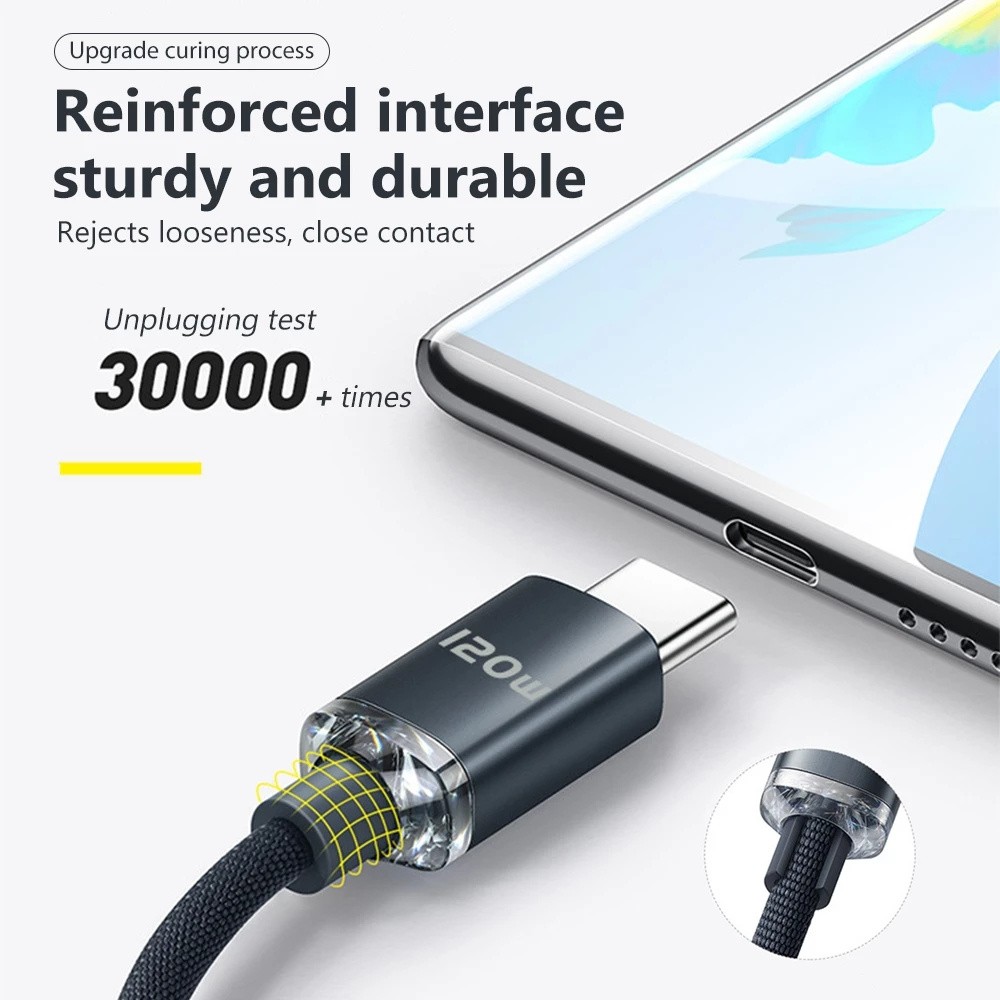 120W USB-C to Type-C Fast Charging Cable - PD Data Cord
