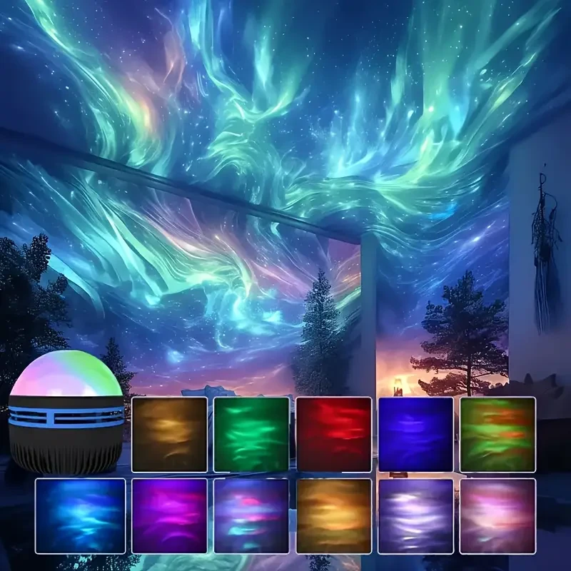 USB Powered Aurora Projector Lamp – Northern Lights Landscape Effect