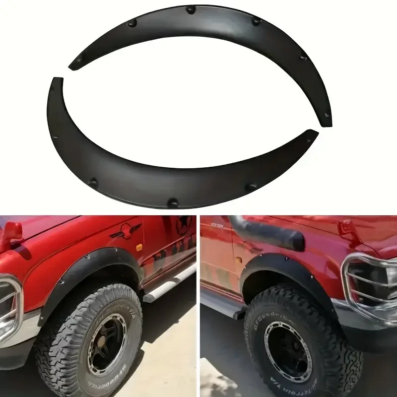 4pcs Car Wheel Arch Covers – Polished Polyurethane Rear Extensions