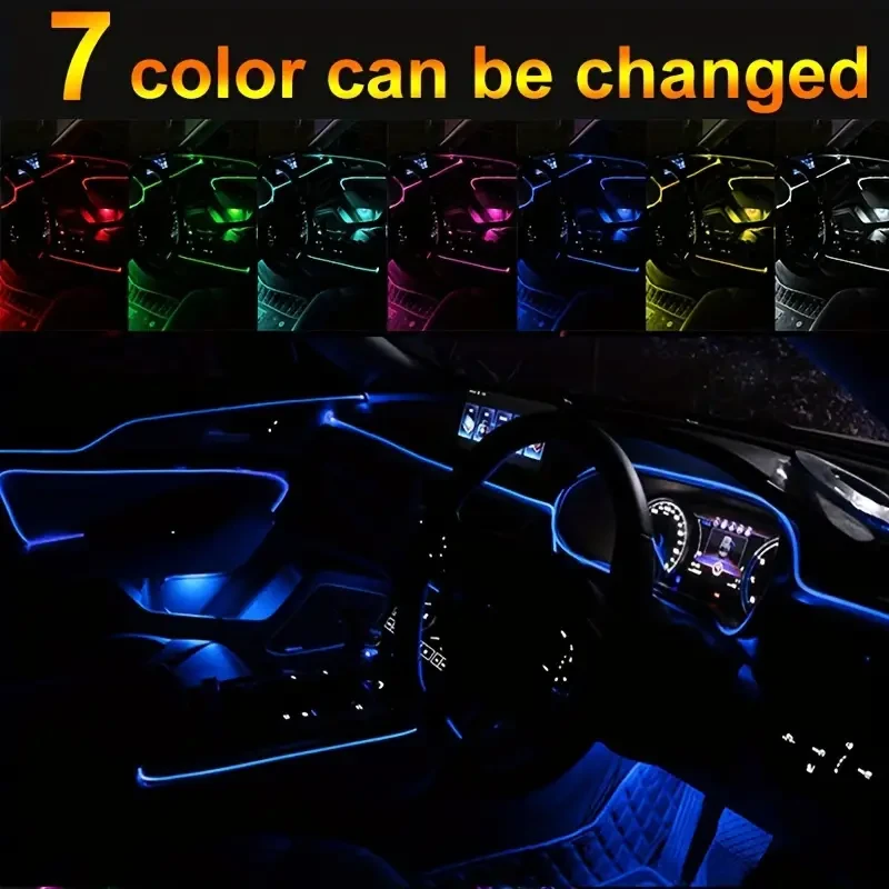 5 Meters RGB Car Interior Lights – USB Control
