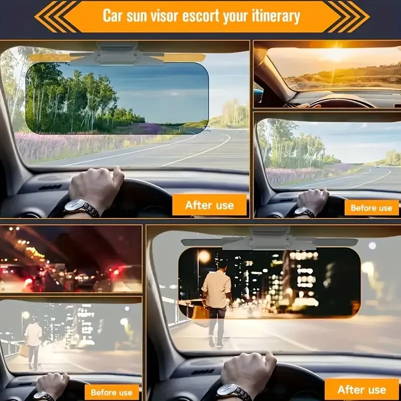 2-in-1 Day & Night Glare Shielding Car Visor