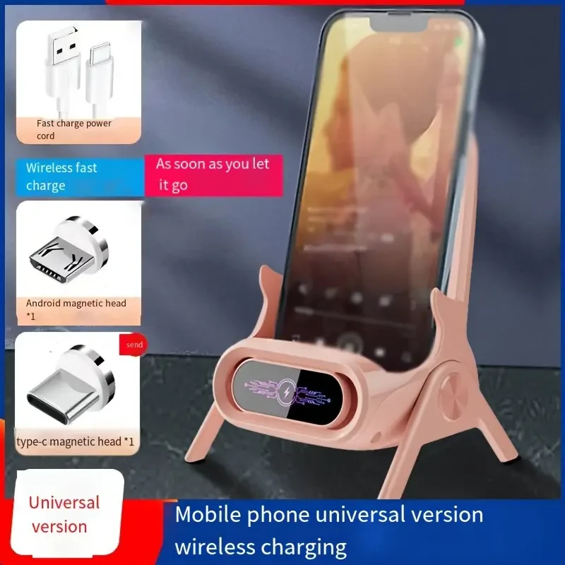 Universal Wireless Charger Stand – Fast Charging & Auto-Sensing