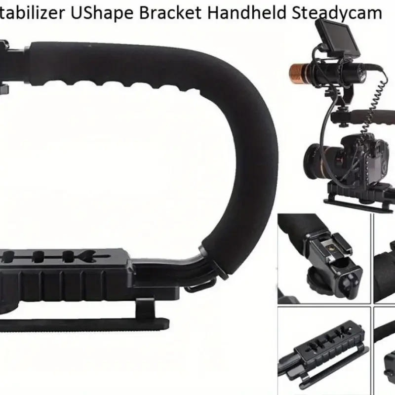 Video DV U-Shape Handheld Stabilizer Grip – DSLR Ready