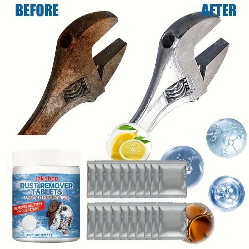 Jakehoe Multi-Purpose Rust Remover Tablets – Stain & Shine Restorer