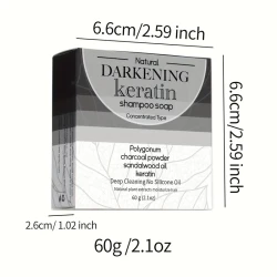 60g Darkening Shampoo Soap Bar – Enriched with Polygonum & Charcoal