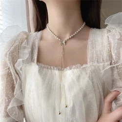 Pearl Butterfly Necklace Femininity Goddess Luxury