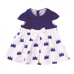 Dress Navy Princess Crowns | 6m - 4y