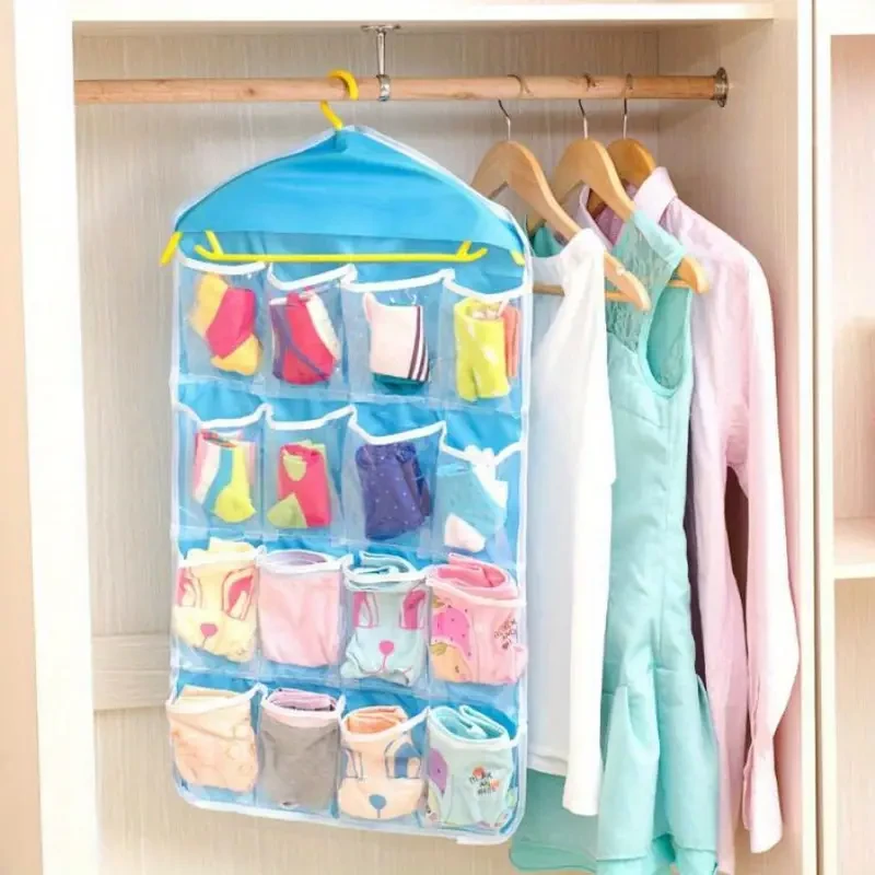 16-Pocket Hanging Bag Storage Organizer – Space-Saving Solution