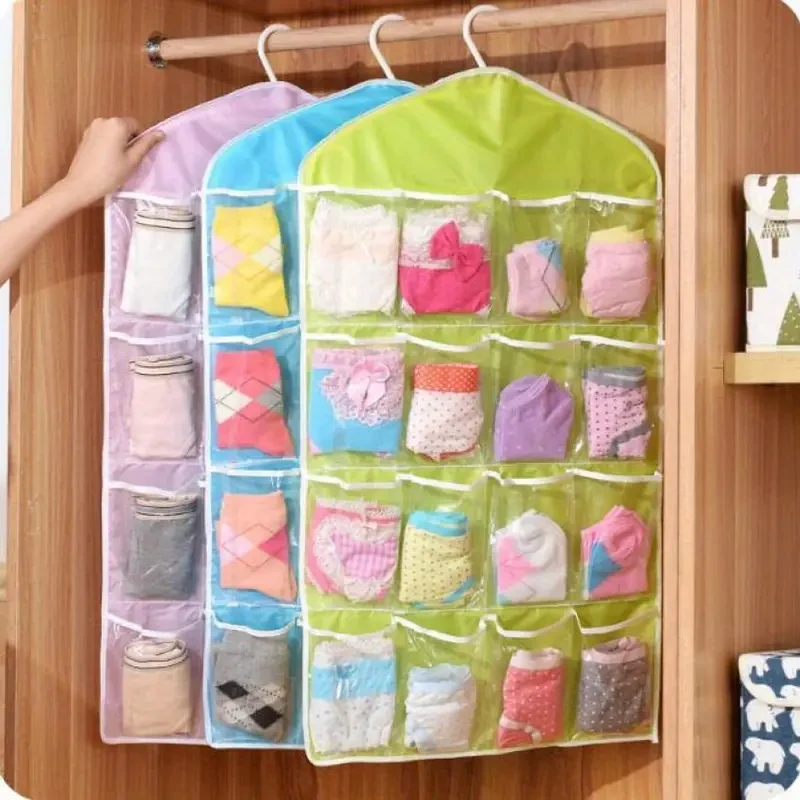 16-Pocket Hanging Bag Storage Organizer – Space-Saving Solution