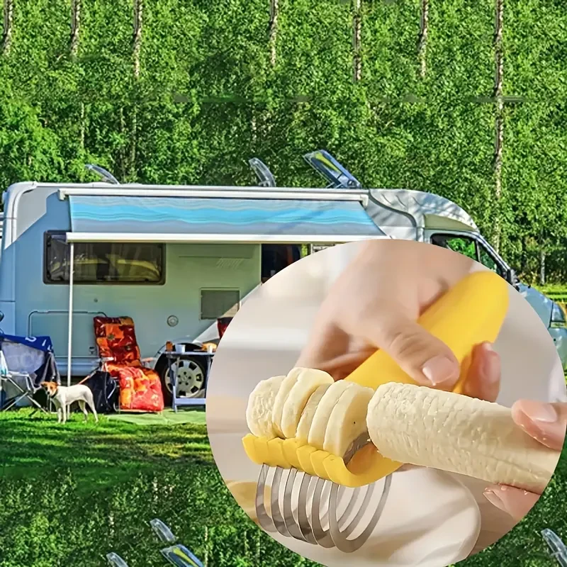 Stainless Steel Banana & Cucumber Slicer – Handy Kitchen Gadget