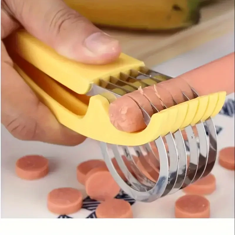 Stainless Steel Banana & Cucumber Slicer – Handy Kitchen Gadget