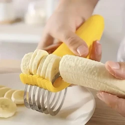 Stainless Steel Banana & Cucumber Slicer – Handy Kitchen Gadget