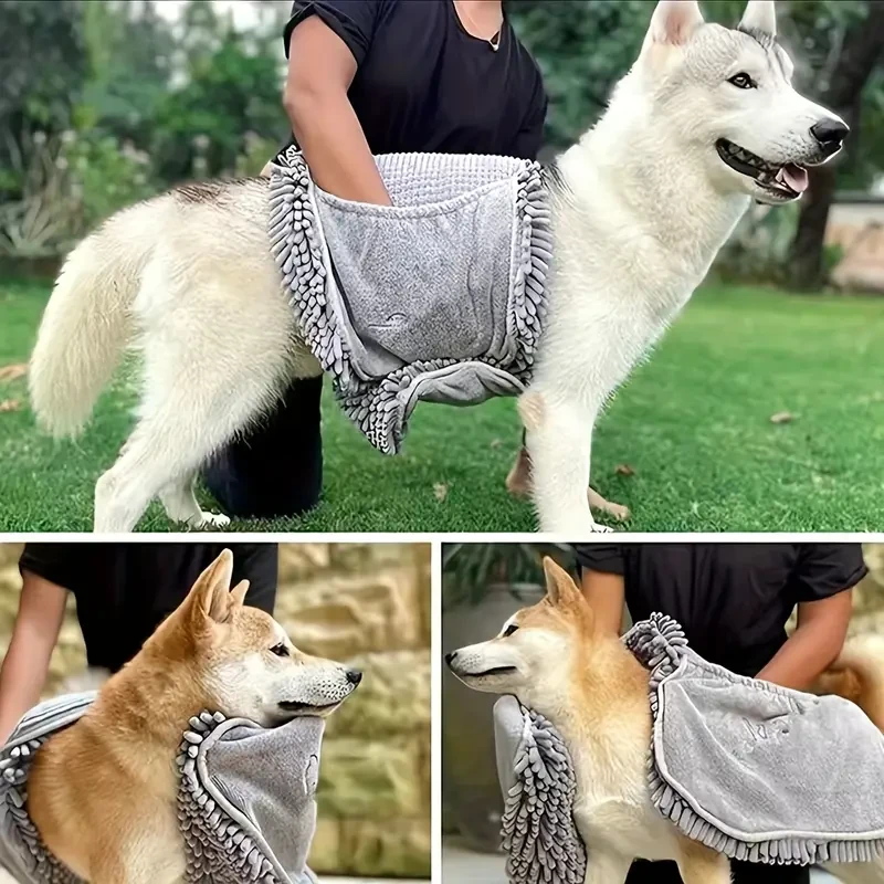 RapidDry Pet Bath Towel – Super Absorbent & Gentle Grooming Towel