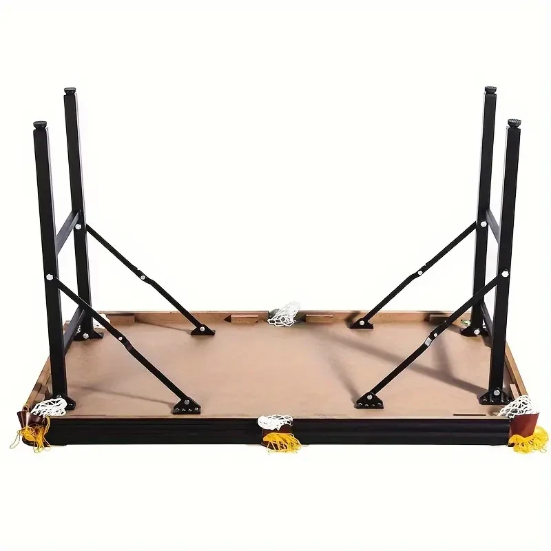 Adjustable Height Mini Pool Table Set – Folding Billiards Table with Iron Frame