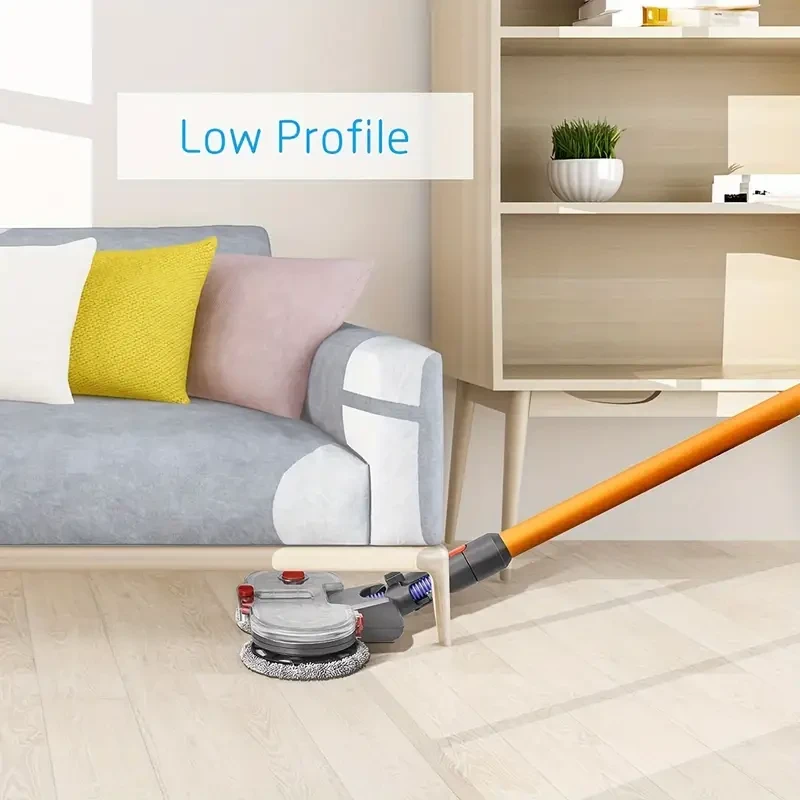 Electric Double Mop Attachment for Dyson V7–V15 – Dual Spin Mop with Water Tank