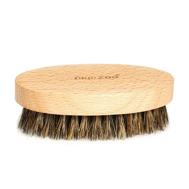 Oval Bluezoo Beech Wood Color Beard Brush