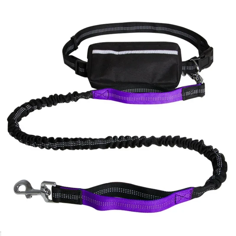 Hands Free Dog Leash Pet Walking And Training Belt With Shock Absorbing Bungee Leash For Up To 180lbs Large Dogs Phone Pocket And Water Bottle Holder