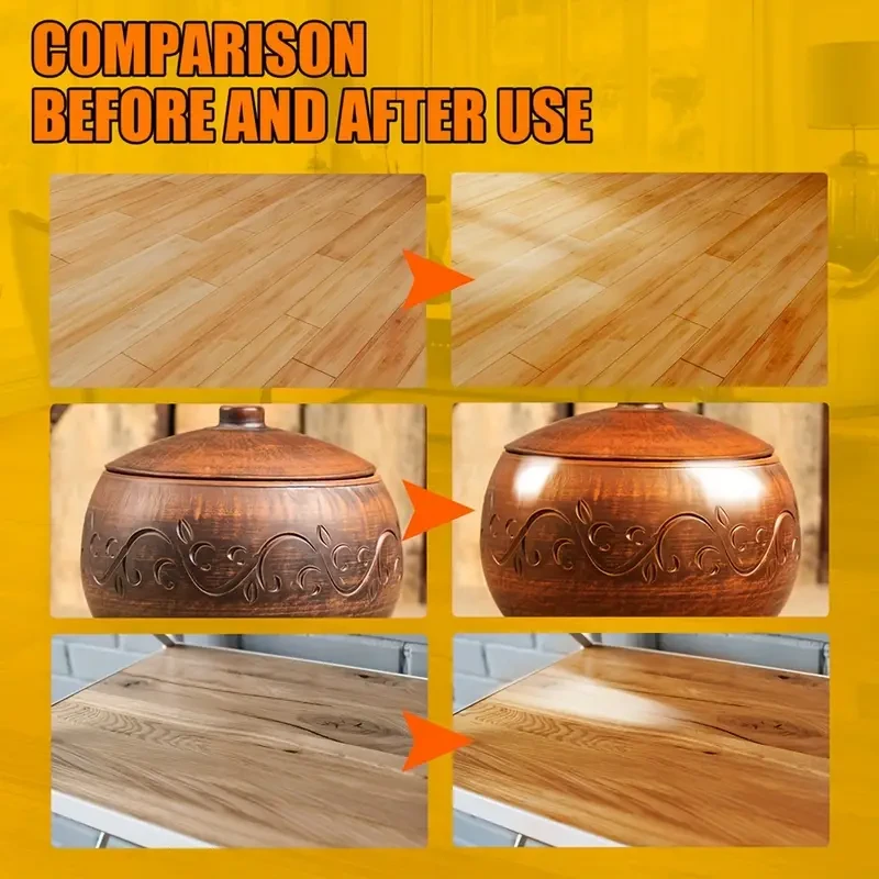 Natural Beeswax Wood Polish for Floor Care (2 Bottles)