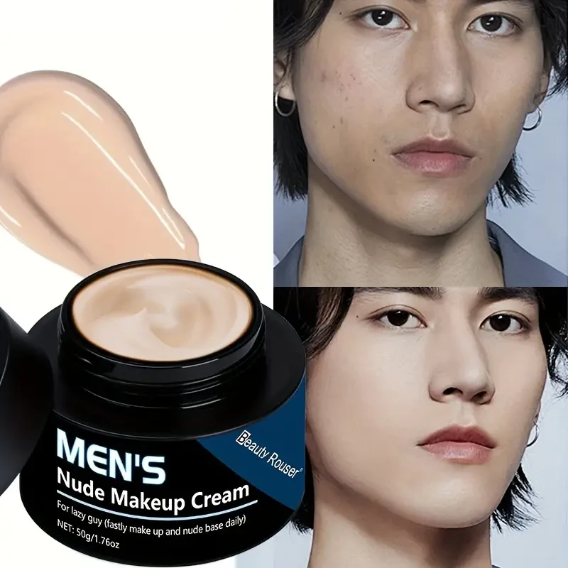 Beauty Rouser Men's Nude Makeup Cream – Oil-Control & Moisturizing (50g)