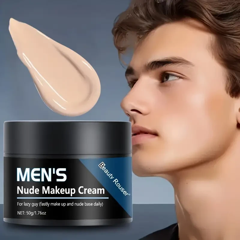 Beauty Rouser Men's Nude Makeup Cream – Oil-Control & Moisturizing (50g)
