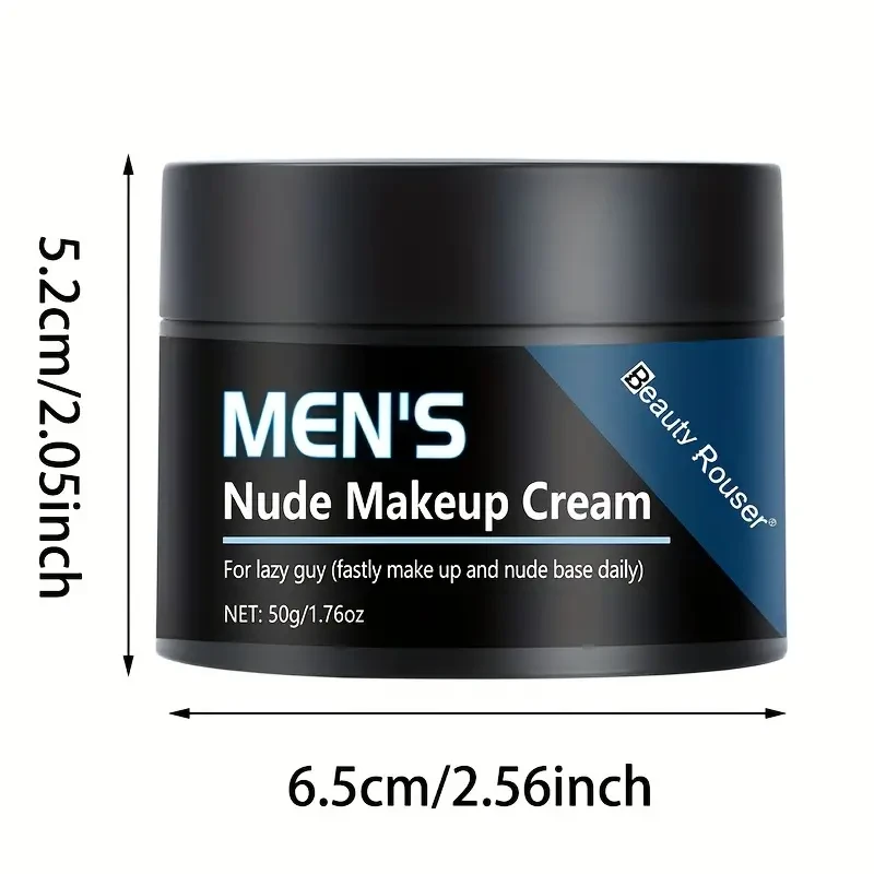 Beauty Rouser Men's Nude Makeup Cream – Oil-Control & Moisturizing (50g)