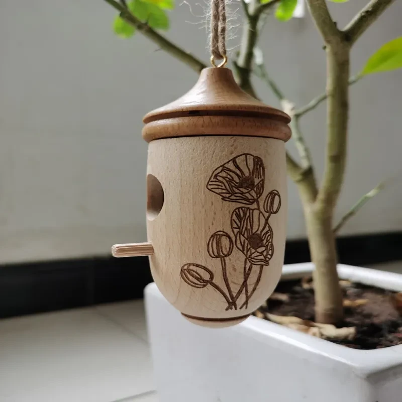 Wooden Hummingbird House-Gift for Nature Lovers