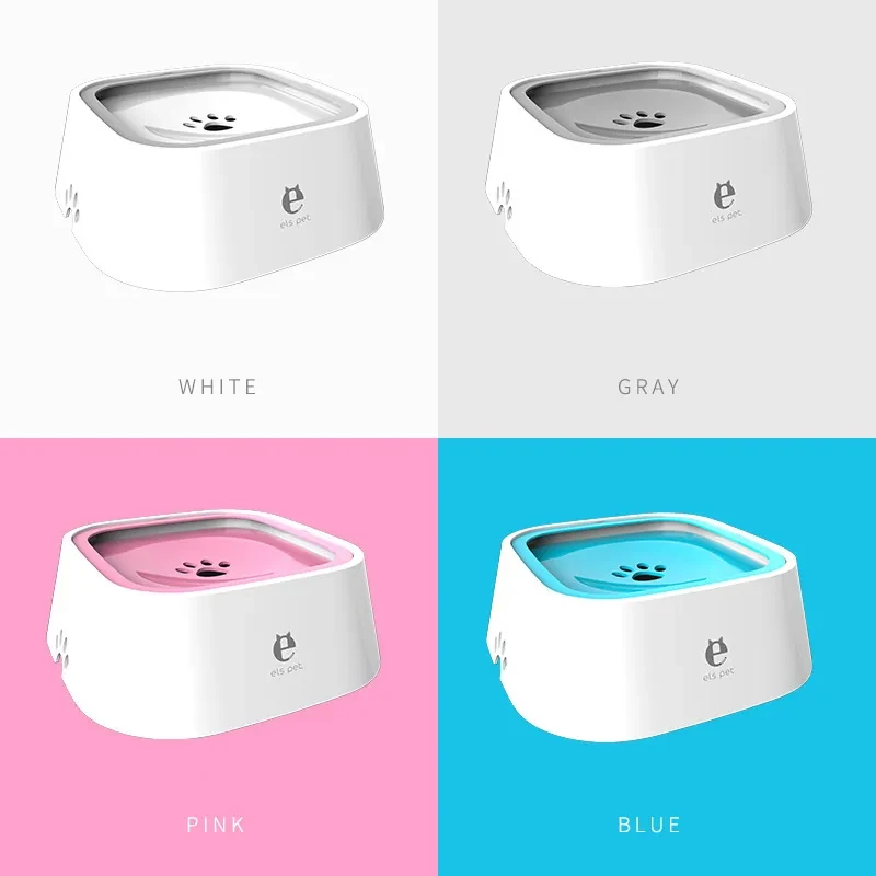 Pet Dog Bowl Floating Not Wetting Mouth Cat Bowl No Spill Drinking Water Feeder